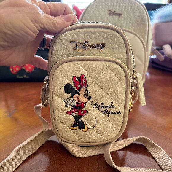 Disney White Minnie Mouse Small Crossbody / Sling Bag NWOT - Picture 1 of 6